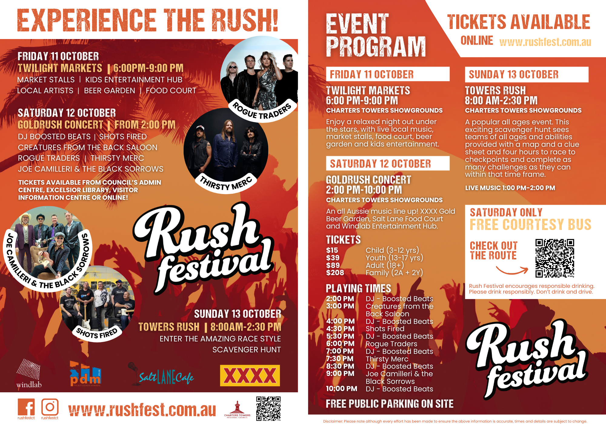 Rush program a5 a4 flyer double sided final