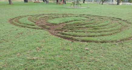 Second photo of vandalism at Weir Park